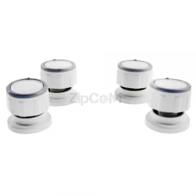 Комплект ручек для плиты, варочной панели - универсальные, нажимные - 4 шт. Белые