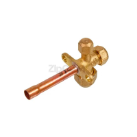 Кран сервисный (порт) 3/8" прямой для кондиционеров